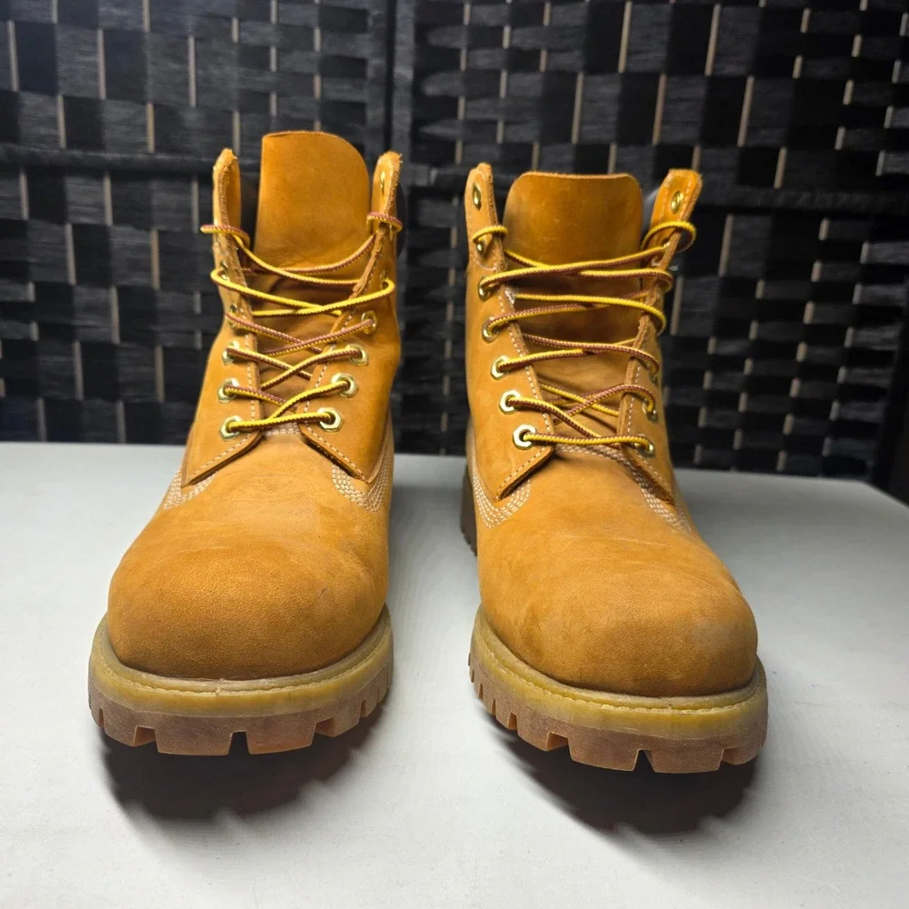 Timberland 6 Inch Premium Waterproof Boot Wheat Leather 10061 Mens 9.5 M